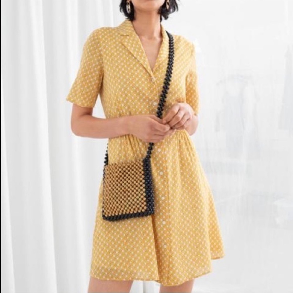 & Other Stories Art Deco Print Skater Dress